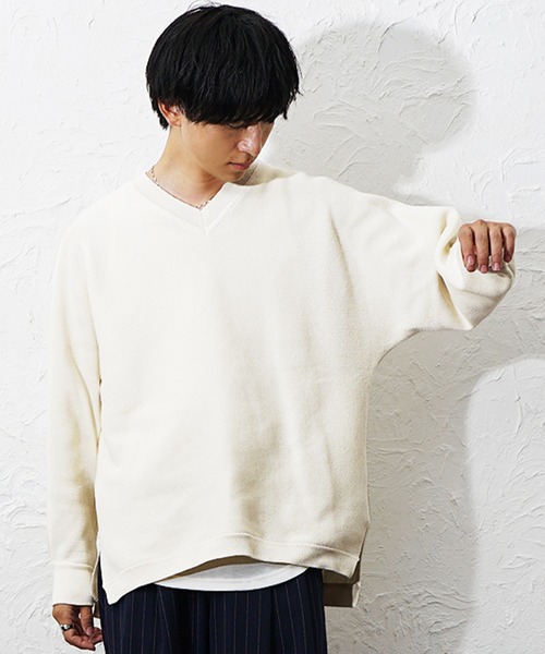 MinoriTY(マイノリティ)の「【MinoriTY】ビッグシルエットミラノリブ編みニット クルーネックセーター メンズ 春服 冬服 ルーズシルエット ルーズフィット オーバーサイズ バルーンスリーブ インナー(ニット/セーター・メンズ・ブラック/アイボリー/ベージュ/カーキ/ブラウン/ワイン/パープル/チャコール/ブルー/モカ/ブラウン系その他/ブルー系その他/ベージュ系その他/ブラック系その他/オフホワイト/ライトグレー/グレー系その他/ラベンダー/ダークラベンダー/グリーン/ブラウン系その他2/ホワイト系その他/チャコールグレー/ブラック系その他2/ベージュ系その他2・S/M/L)」の3枚目の写真