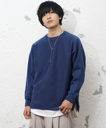 リブ編み」に該当するニット/セーター（ブルー・ネイビー/青色系