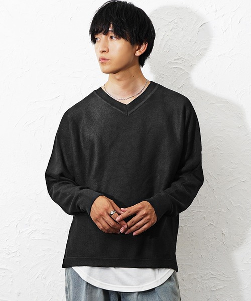 MinoriTY(マイノリティ)の「【MinoriTY】ビッグシルエットミラノリブ編みニット クルーネックセーター メンズ 春服 冬服 ルーズシルエット ルーズフィット オーバーサイズ バルーンスリーブ インナー(ニット/セーター・メンズ・ブラック/アイボリー/ベージュ/カーキ/ブラウン/ワイン/パープル/チャコール/ブルー/モカ/ブラウン系その他/ブルー系その他/ベージュ系その他/ブラック系その他/オフホワイト/ライトグレー/グレー系その他/ラベンダー/ダークラベンダー/グリーン/ブラウン系その他2/ホワイト系その他/チャコールグレー/ブラック系その他2/ベージュ系その他2・S/M/L)」の6枚目の写真