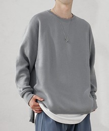 【MinoriTY】ビッグシルエットミラノリブ編みニット クルーネックセーター メンズ 春服 冬服 ルーズシルエット ルーズフィット オーバーサイズ バルーンスリーブ インナー