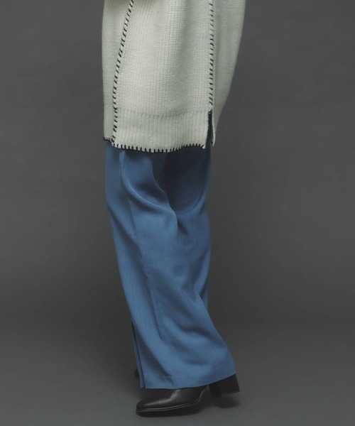 SENSE OF PLACE by URBAN RESEARCH（センスオブプレイスバイアーバンリサーチ）の「『TALLサイズあり』ウールライクセンターシームキックフレアパンツ（その他パンツ・レディース・ライトグレー/ブルー/ブラック・TALL/X-SMALL/SMALL/MEDIUM）」の5枚目の写真