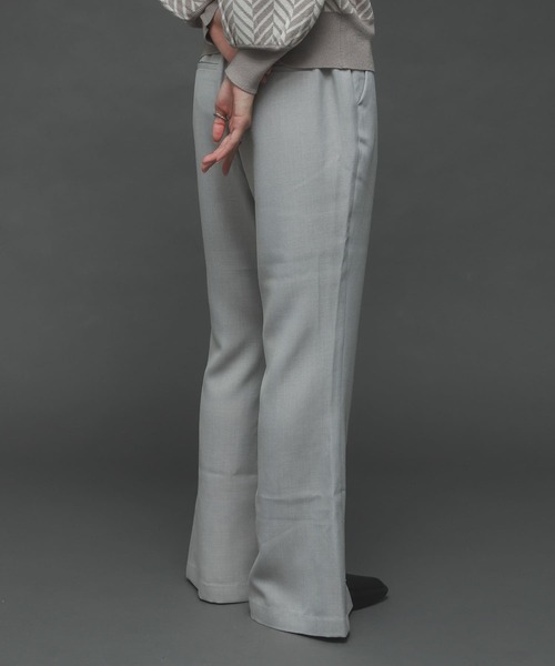 SENSE OF PLACE by URBAN RESEARCH（センスオブプレイスバイアーバンリサーチ）の「『TALLサイズあり』ウールライクセンターシームキックフレアパンツ（その他パンツ・レディース・ライトグレー/ブルー/ブラック・TALL/X-SMALL/SMALL/MEDIUM）」の10枚目の写真