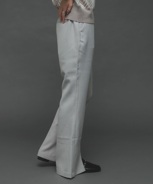 SENSE OF PLACE by URBAN RESEARCH（センスオブプレイスバイアーバンリサーチ）の「『TALLサイズあり』ウールライクセンターシームキックフレアパンツ（その他パンツ・レディース・ライトグレー/ブルー/ブラック・TALL/X-SMALL/SMALL/MEDIUM）」の21枚目の写真