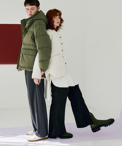 SENSE OF PLACE by URBAN RESEARCH（センスオブプレイスバイアーバンリサーチ）の「『TALLサイズあり』ウールライクセンターシームキックフレアパンツ（その他パンツ・レディース・ライトグレー/ブルー/ブラック・TALL/X-SMALL/SMALL/MEDIUM）」の11枚目の写真