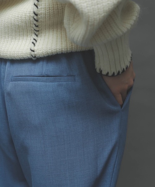SENSE OF PLACE by URBAN RESEARCH（センスオブプレイスバイアーバンリサーチ）の「『TALLサイズあり』ウールライクセンターシームキックフレアパンツ（その他パンツ・レディース・ライトグレー/ブルー/ブラック・TALL/X-SMALL/SMALL/MEDIUM）」の17枚目の写真