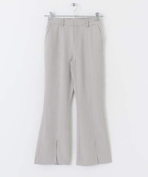 SENSE OF PLACE by URBAN RESEARCH（センスオブプレイスバイアーバンリサーチ）の「『TALLサイズあり』ウールライクセンターシームキックフレアパンツ（その他パンツ・レディース・ライトグレー/ブルー/ブラック・TALL/X-SMALL/SMALL/MEDIUM）」の13枚目の写真