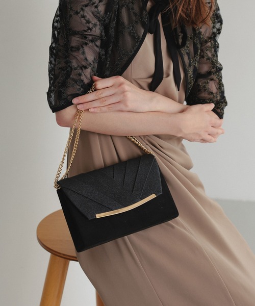 3way異素材ラメフラップ クラッチバック（クラッチバッグ）｜Dorry