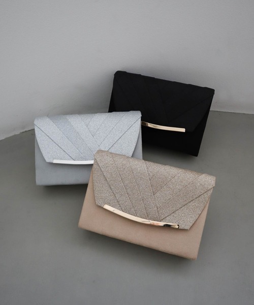 3way異素材ラメフラップ クラッチバック（クラッチバッグ）｜Dorry