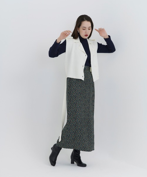 TINA：JOJUN（ティーナジョジュン）の「ニット ベスト TINA：JOJUN（ベスト・レディース・ホワイト/ブラック・M）」の9枚目の写真