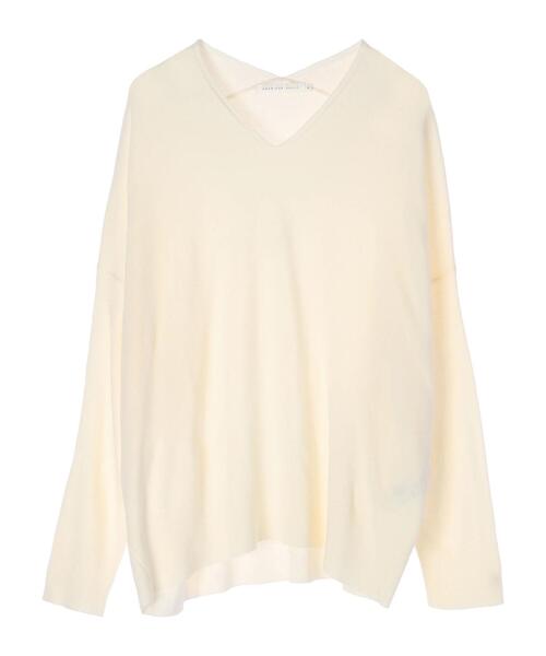 AMERICAN HOLIC（アメリカンホリック）の「Vネックフワフワニットプルオーバー（ニット/セーター・レディース・アイボリー/モカ/オリーブ/テラコッタ/グレー系その他2/ブラック・M/L/S）」の12枚目の写真