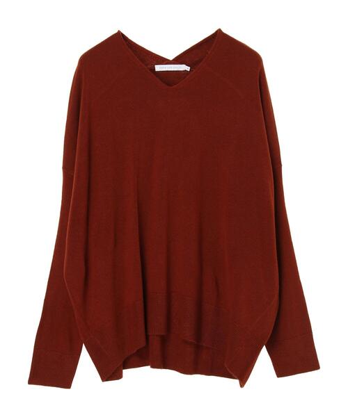 AMERICAN HOLIC（アメリカンホリック）の「Vネックフワフワニットプルオーバー（ニット/セーター・レディース・アイボリー/モカ/オリーブ/テラコッタ/グレー系その他2/ブラック・M/L/S）」の8枚目の写真