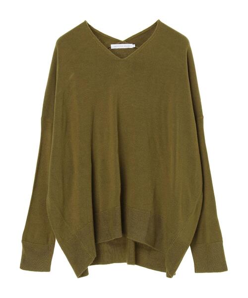 AMERICAN HOLIC（アメリカンホリック）の「Vネックフワフワニットプルオーバー（ニット/セーター・レディース・アイボリー/モカ/オリーブ/テラコッタ/グレー系その他2/ブラック・M/L/S）」の7枚目の写真