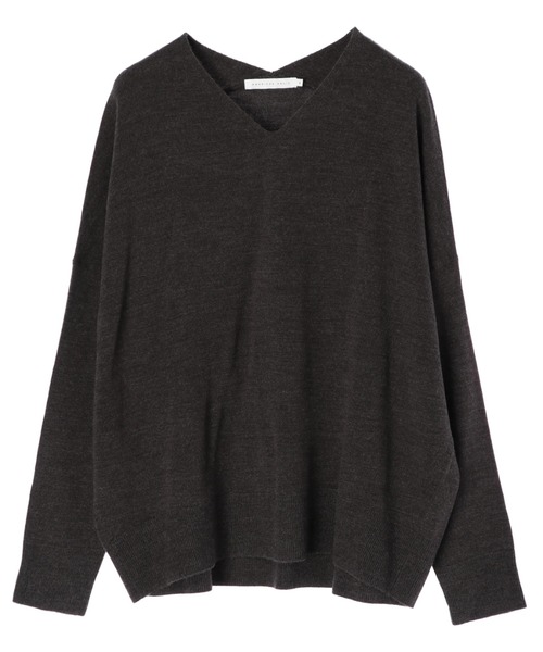 AMERICAN HOLIC（アメリカンホリック）の「Vネックフワフワニットプルオーバー（ニット/セーター・レディース・アイボリー/モカ/オリーブ/テラコッタ/グレー系その他2/ブラック・M/L/S）」の3枚目の写真