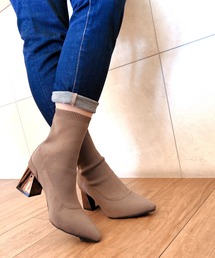 Noubel Voug Relax | ミラーヒール ニット アンクルブーツ(ブーツ)