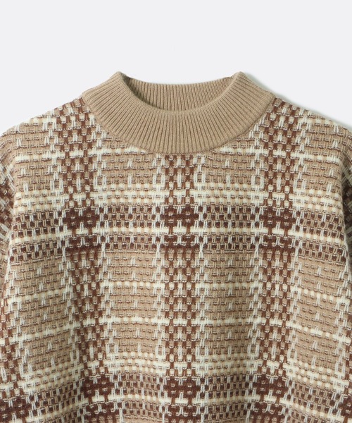 one way(ワンウェイ)の「【oneway】チェックツイードニットトップス(ニット/セーター・レディース・ホワイト/ブラック/ベージュ・FREE)」の6枚目の写真