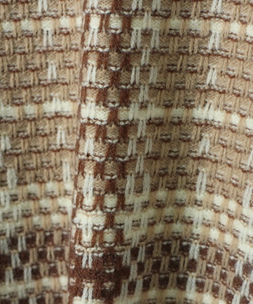 one way(ワンウェイ)の「【oneway】チェックツイードニットトップス(ニット/セーター・レディース・ホワイト/ブラック/ベージュ・FREE)」の17枚目の写真