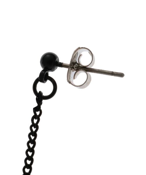 EATME(イートミー)の「EATMEロゴキーピアス(ピアス(両耳用)・レディース・ブラック/シルバー・FREE)」の7枚目の写真