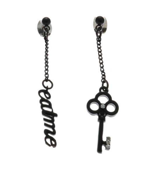 EATME(イートミー)の「EATMEロゴキーピアス(ピアス(両耳用)・レディース・ブラック/シルバー・FREE)」の10枚目の写真