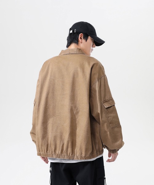 INTERPLAY(インタープレイ)の「【INTERPLAY】 ルーズカーゴワークジャケット(ブルゾン・メンズ・ベージュ/ブラック・FREE)」の10枚目の写真