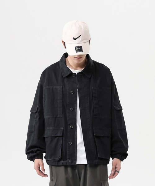 INTERPLAY(インタープレイ)の「【INTERPLAY】 ルーズカーゴワークジャケット(ブルゾン・メンズ・ベージュ/ブラック・FREE)」の18枚目の写真