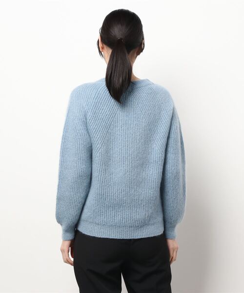 BATONER(バトナー)の「【BATONER(バトナー)】スーパーキッドモヘアクルーネック BN-21FL-053(ニット/セーター・レディース・ブルー/イエロー・1)」の3枚目の写真