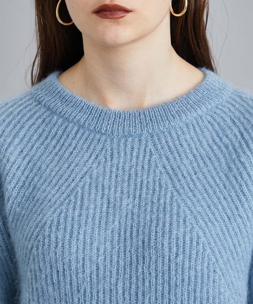 BATONER(バトナー)の「【BATONER(バトナー)】スーパーキッドモヘアクルーネック BN-21FL-053(ニット/セーター・レディース・ブルー/イエロー・1)」の15枚目の写真