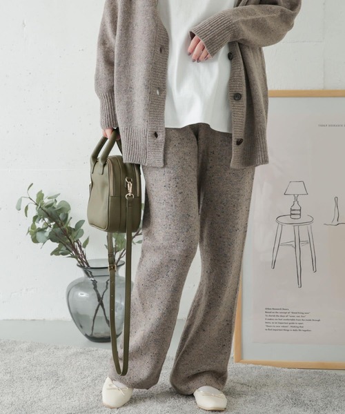 URBAN RESEARCH DOORS(アーバンリサーチドアーズ)の「ネップニットパンツ(その他パンツ・レディース・ベージュ/グレー・38/36)」の3枚目の写真