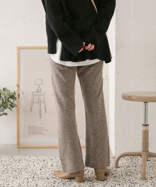 URBAN RESEARCH DOORS(アーバンリサーチドアーズ)の「ネップニットパンツ(その他パンツ・レディース・ベージュ/グレー・38/36)」の7枚目の写真
