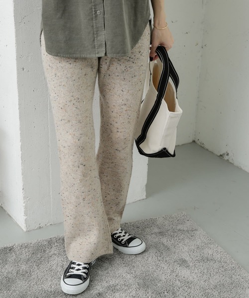 URBAN RESEARCH DOORS(アーバンリサーチドアーズ)の「ネップニットパンツ(その他パンツ・レディース・ベージュ/グレー・38/36)」の8枚目の写真