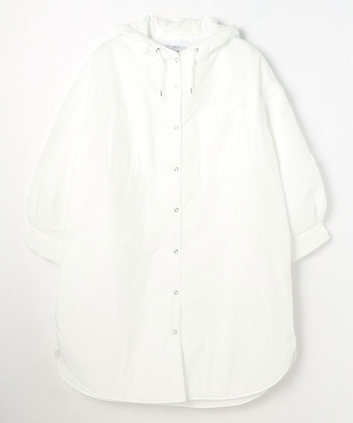 179/WG（イチナナキュウダブルジー）の「中わたロングシャツコート（その他アウター・レディース・オフホワイト/カーキ/チャコール・MEDIUM）」の4枚目の写真