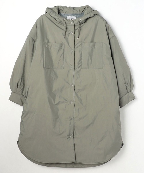 179/WG（イチナナキュウダブルジー）の「中わたロングシャツコート（その他アウター・レディース・オフホワイト/カーキ/チャコール・MEDIUM）」の6枚目の写真