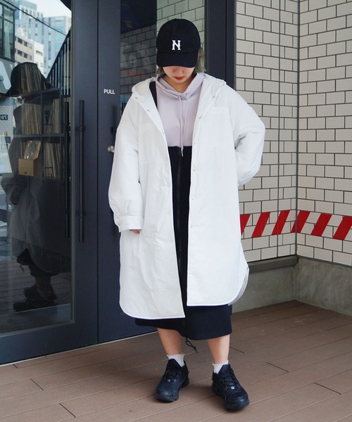 179/WG（イチナナキュウダブルジー）の「中わたロングシャツコート（その他アウター・レディース・オフホワイト/カーキ/チャコール・MEDIUM）」の20枚目の写真