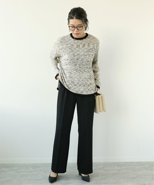 Simplicite（サンプリシテ）の「梨地セットパンツ◆（スラックス・レディース・ネイビー/ベージュ/ブラック・36/38）」の8枚目の写真