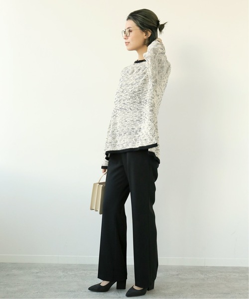 Simplicite（サンプリシテ）の「梨地セットパンツ◆（スラックス・レディース・ネイビー/ベージュ/ブラック・36/38）」の9枚目の写真