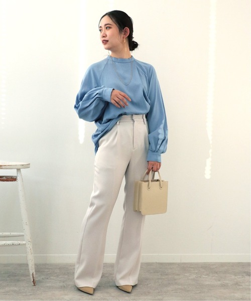 Simplicite（サンプリシテ）の「梨地セットパンツ◆（スラックス・レディース・ネイビー/ベージュ/ブラック・36/38）」の12枚目の写真