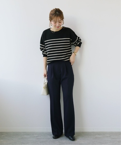 Simplicite（サンプリシテ）の「梨地セットパンツ◆（スラックス・レディース・ネイビー/ベージュ/ブラック・36/38）」の16枚目の写真