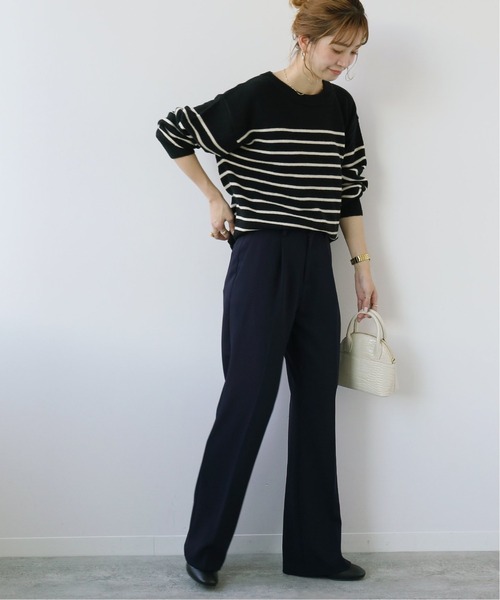 Simplicite（サンプリシテ）の「梨地セットパンツ◆（スラックス・レディース・ネイビー/ベージュ/ブラック・36/38）」の17枚目の写真