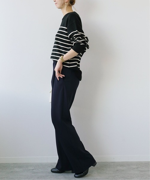 Simplicite（サンプリシテ）の「梨地セットパンツ◆（スラックス・レディース・ネイビー/ベージュ/ブラック・36/38）」の18枚目の写真