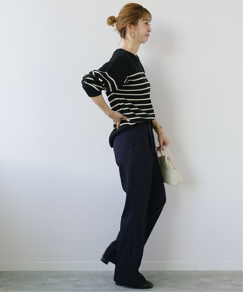 Simplicite（サンプリシテ）の「梨地セットパンツ◆（スラックス・レディース・ネイビー/ベージュ/ブラック・36/38）」の20枚目の写真