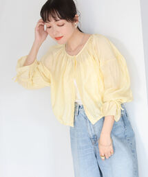 【WEB限定】BeAMS DOT / ドット柄 2wayブラウス