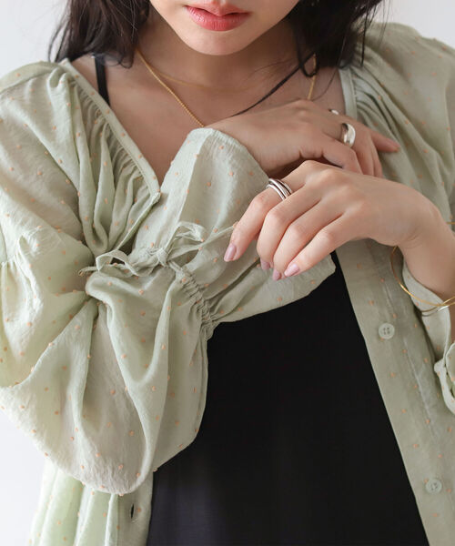 BeAMS DOT（ビームスドット）の「【WEB限定】BeAMS DOT / ドット柄 2wayブラウス（シャツ/ブラウス・レディース・ケリー/イエロー系その他4・FREE）」の5枚目の写真