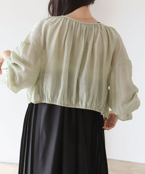 BeAMS DOT（ビームスドット）の「【WEB限定】BeAMS DOT / ドット柄 2wayブラウス（シャツ/ブラウス・レディース・ケリー/イエロー系その他4・FREE）」の7枚目の写真