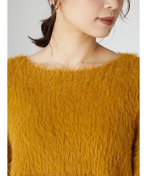 Petit fleur（プチフルール）の「・Petit Fleur シャギーニットプルオーバー＊（ニット/セーター・レディース・ブルー/アイボリー/マスタード/グレイッシュベージュ・FREE）」の10枚目の写真