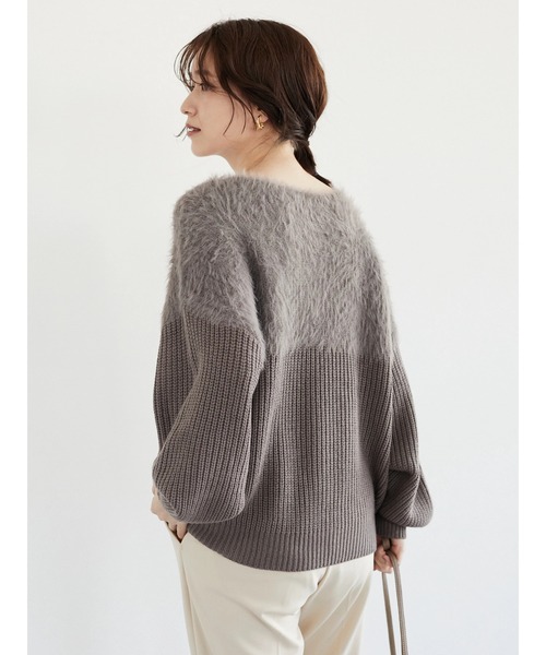 Petit fleur（プチフルール）の「・Petit Fleur シャギーニットプルオーバー＊（ニット/セーター・レディース・ブルー/アイボリー/マスタード/グレイッシュベージュ・FREE）」の15枚目の写真