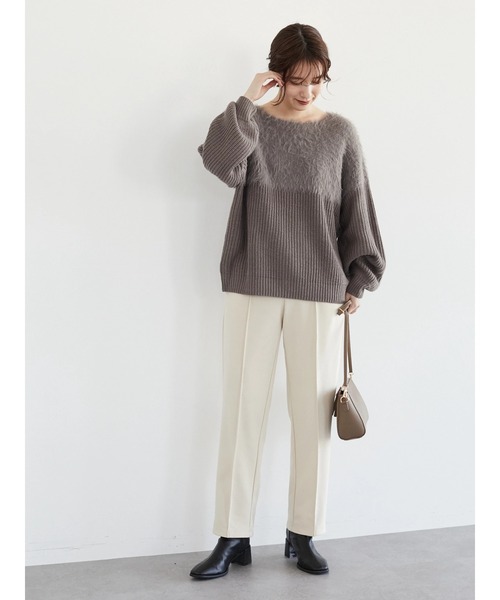 Petit fleur（プチフルール）の「・Petit Fleur シャギーニットプルオーバー＊（ニット/セーター・レディース・ブルー/アイボリー/マスタード/グレイッシュベージュ・FREE）」の16枚目の写真