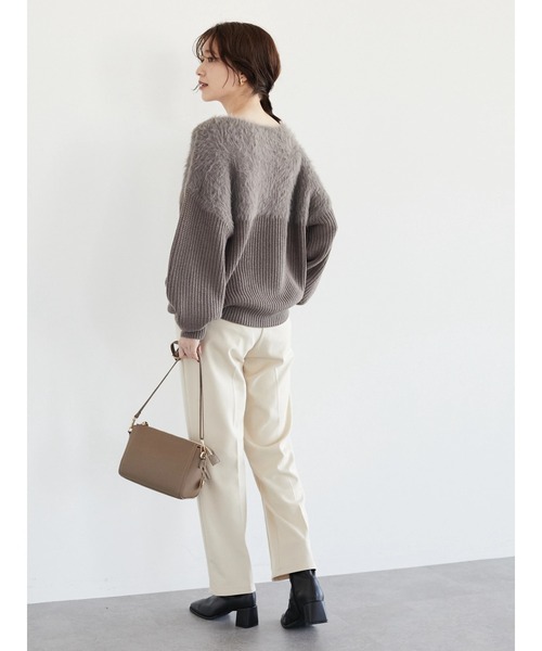 Petit fleur（プチフルール）の「・Petit Fleur シャギーニットプルオーバー＊（ニット/セーター・レディース・ブルー/アイボリー/マスタード/グレイッシュベージュ・FREE）」の18枚目の写真