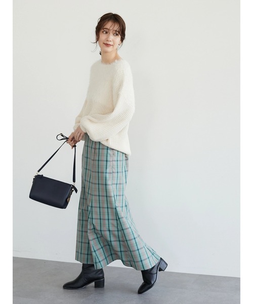 Petit fleur（プチフルール）の「・Petit Fleur シャギーニットプルオーバー＊（ニット/セーター・レディース・ブルー/アイボリー/マスタード/グレイッシュベージュ・FREE）」の21枚目の写真