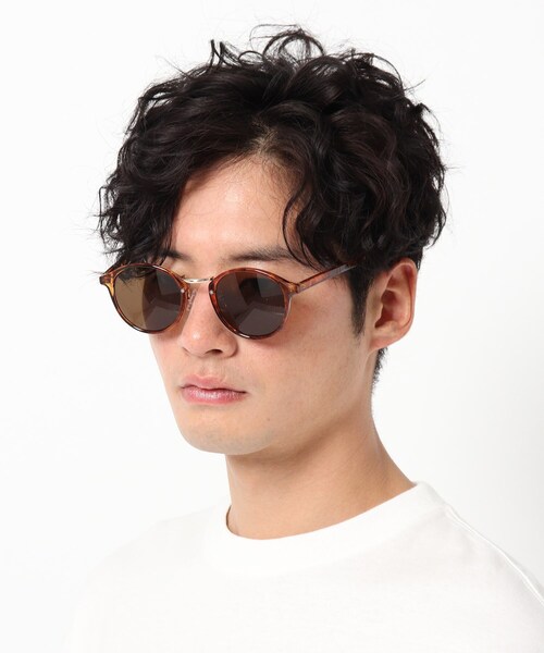 BASECONTROL(ベースコントロール)の「◆サングラス ラウンド スリムフレーム(サングラス・メンズ・ブラック/ブラウン系・99)」の6枚目の写真