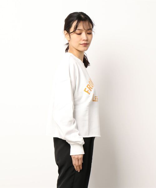Lee（リー）の「【Lee】クロップスウェット（スウェット・レディース・ホワイト・M/L）」の3枚目の写真