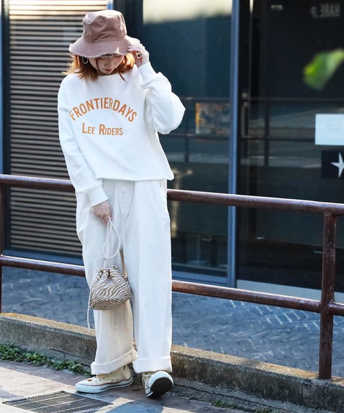 Lee（リー）の「【Lee】クロップスウェット（スウェット・レディース・ホワイト・M/L）」の6枚目の写真